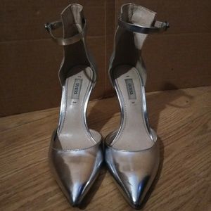 Guess Silver Metallic Heels